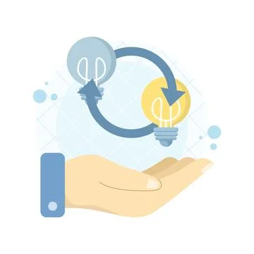 Brainstorming and idea sharing illustration イラスト素材