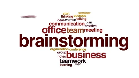 Brainstorming animated word cloud, text design animation. Stock Footage 72761697