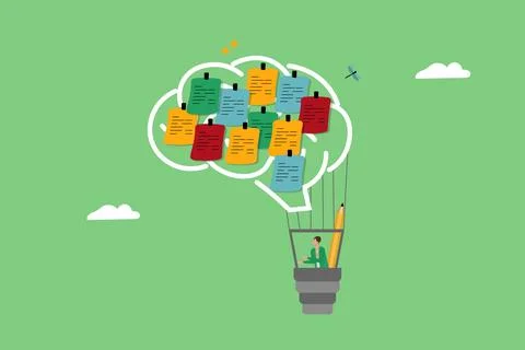 Brainstorming to better ideas Stock Illustration