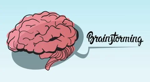 Brainstorming Briefing Idea Creative Concept Doodle Sketch Hand Draw Background Stock Illustration