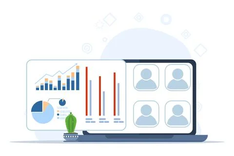 Brainstorming, business presentation concept. Stock Illustration