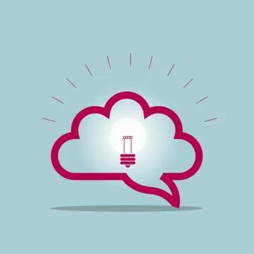 Brainstorming concept, big idea design.Isolated on blue background. Stock Illustration