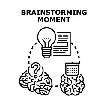 Brainstorming concept for creative idea and problem solving Stock Illustration