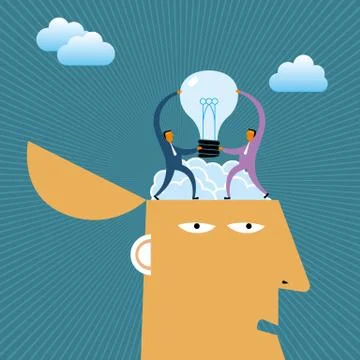 Brainstorming concept design Stock Illustration