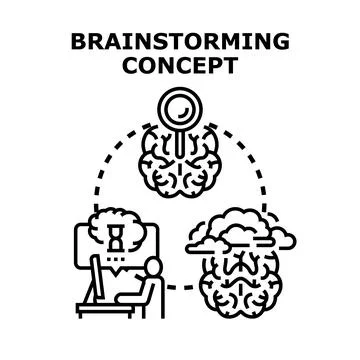 Brainstorming concept developing innovative business ideas Stock-Illustration