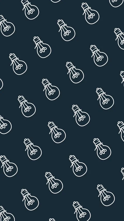 Brainstorming concept with repeating line art lightbulb icon background Stock Footage 334693069