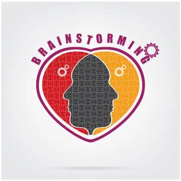 Brainstorming concept ,teamwork sign Stock Illustration