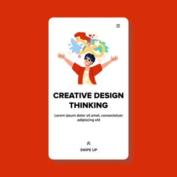 Brainstorming creative design thinking vector Illustrazione stock