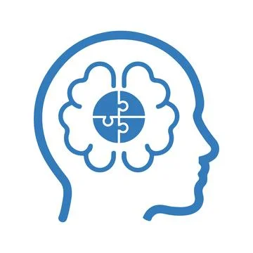 Brainstorming, creative idea blue icon Stock Illustration