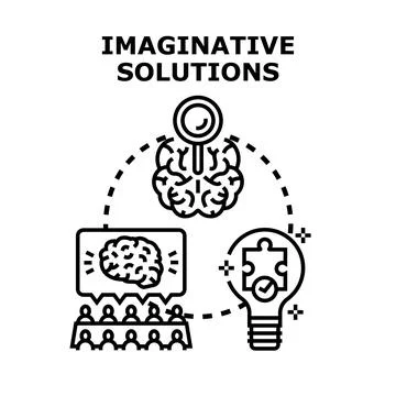 Brainstorming creative ideas for business problem solving 스톡 일러스트