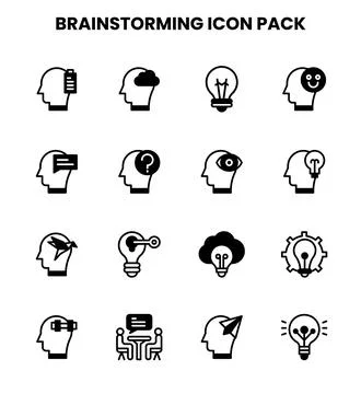Brainstorming DuoTone UI Icons Pack Ilustración de archivo