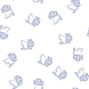 Brainstorming education glyph seamless pattern Stock Illustration