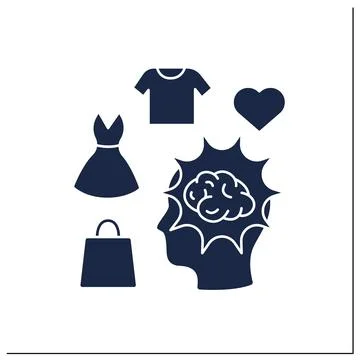 Brainstorming glyph icon 스톡 일러스트