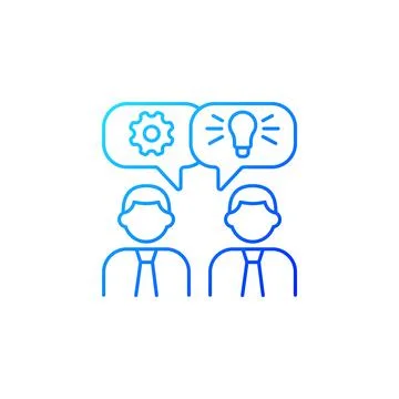 Brainstorming gradient linear vector icon Illustrazione stock
