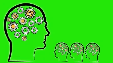 Brainstorming. Head brain and gears. Version 4 Stock Footage 86090150