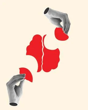Brainstorming. Human hands adding lacking puzzle to brain symbol meaning Foto stock