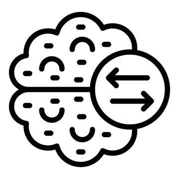 Brainstorming icon outline vector. Burnout character Stock Illustration