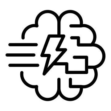 Brainstorming icon outline vector. Work time 스톡 일러스트