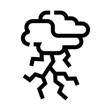Brainstorming idea concept with lightning cloud icon Illustrazione stock