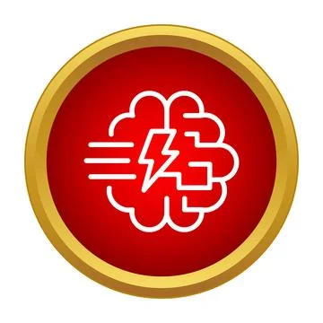 Brainstorming idea concept with lightning flash icon Stock Illustration