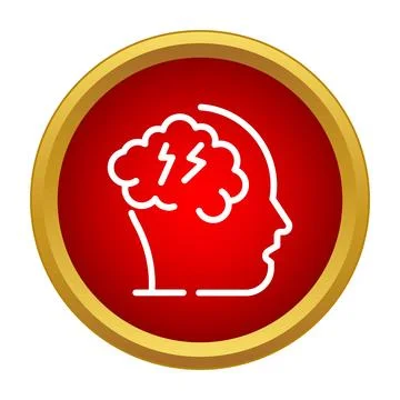 Brainstorming idea concept with lightning in head Illustrazione stock