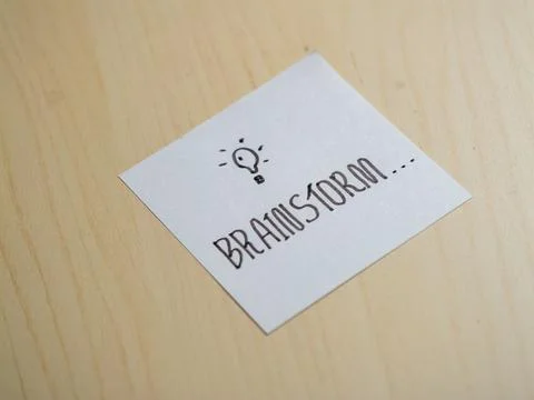 Brainstorming ideas for creative projects office space note-taking indoor c.. Stock Photos