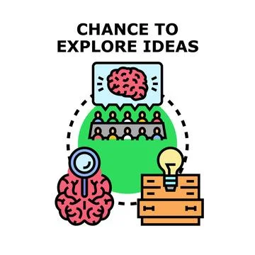 Brainstorming ideas for creative teamwork and solutions Illustrazione stock