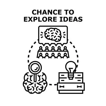 Brainstorming ideas for creative teamwork and solutions 库存插图