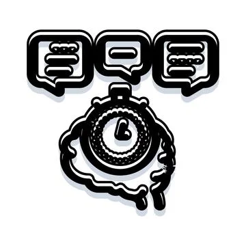 Brainstorming ideas for efficient time processing icon Stock Illustration