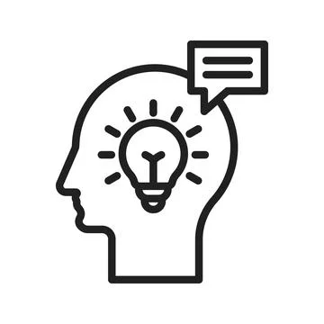 Brainstorming Ideas icon vector image.  Illustrazione stock