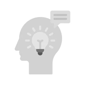 Brainstorming Ideas icon vector image. Illustrazione stock