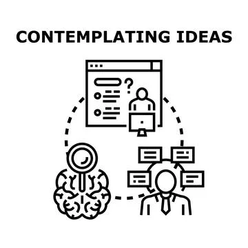 Brainstorming ideas for problem solving and creative thinking Stock Illustration
