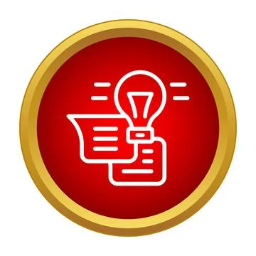 Brainstorming ideas with speech bubbles and light bulb Stock Illustration