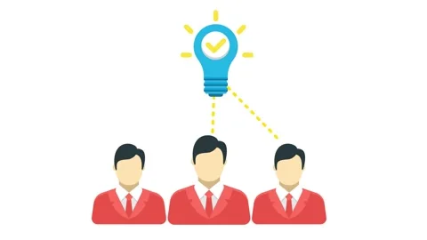 Brainstorming ideas with team for successful startup animation Stock-Footage 241835934