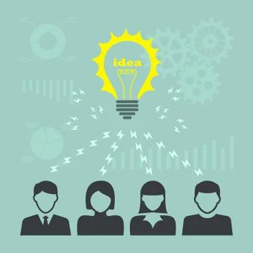 Brainstorming Stock Illustration