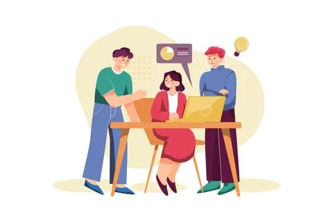 Brainstorming Stock Illustration