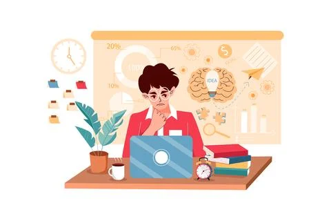 Brainstorming Illustrazione stock