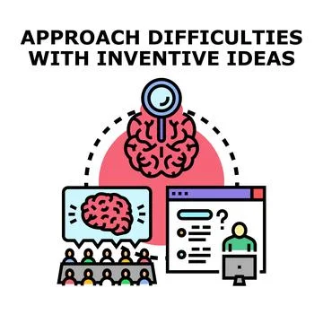Brainstorming inventive ideas for problem solving イラスト素材