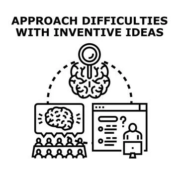 Brainstorming inventive ideas for problem solving イラスト素材