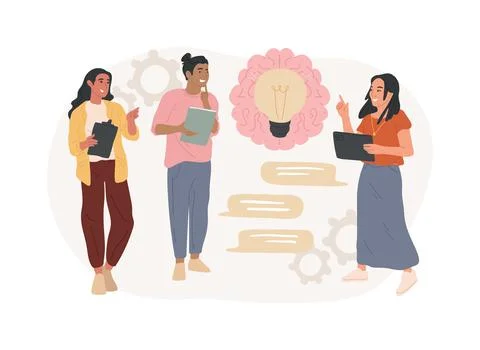 Brainstorming isolated concept vector illustration. Ilustración de archivo