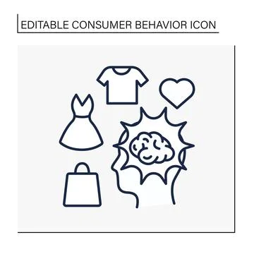 Brainstorming line icon Stock Illustration