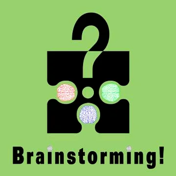 Brainstorming metaphor Stock Illustration