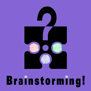 Brainstorming metaphor Stock Illustration