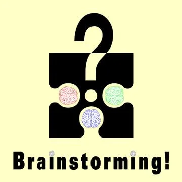 Brainstorming metaphor Stock Illustration