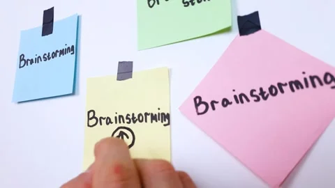 Brainstorming method, text, note, inscription,business strategy Stock Footage 315062319