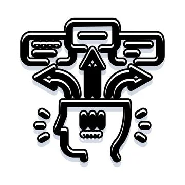 Brainstorming mind generating ideas and problem solving イラスト素材