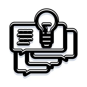Brainstorming new ideas and communicating solutions イラスト素材