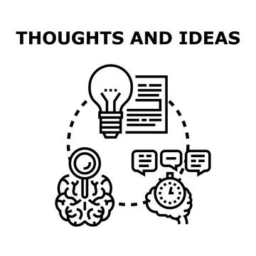 Brainstorming new ideas and developing creative concepts イラスト素材
