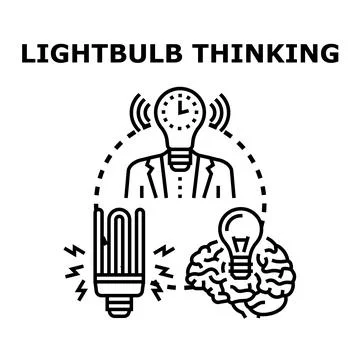 Brainstorming new ideas concept creative thinking process 스톡 일러스트
