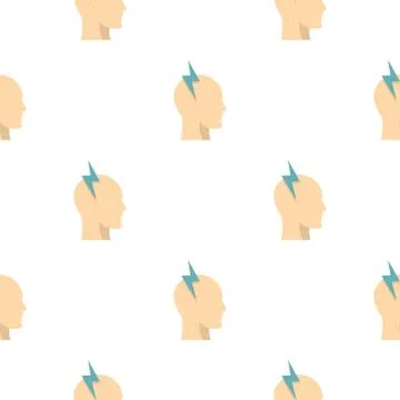 Brainstorming pattern seamless Stock Illustration